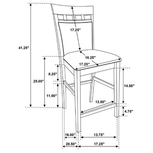 English Elm Beige Microfiber Upholstered Counter Stools Set of Two with Hardwood Frame B2777P536418