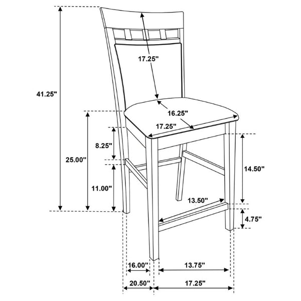 English Elm Beige Microfiber Upholstered Counter Stools Set of Two with Hardwood Frame B2777P536418