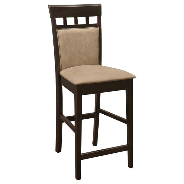 English Elm Beige Microfiber Upholstered Counter Stools Set of Two with Hardwood Frame B2777P536418