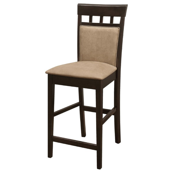 English Elm Beige Microfiber Upholstered Counter Stools Set of Two with Hardwood Frame B2777P536418