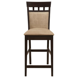 English Elm Beige Microfiber Upholstered Counter Stools Set of Two with Hardwood Frame B2777P536418