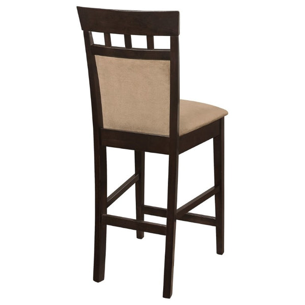 English Elm Beige Microfiber Upholstered Counter Stools Set of Two with Hardwood Frame B2777P536418