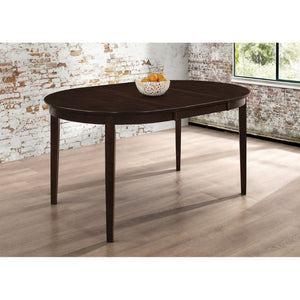 English Elm Cappuccino Hardwood Oval Extendable Dining Table Seats Four to Six in Contemporary Style B2777P536420