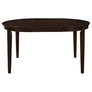 English Elm Cappuccino Hardwood Oval Extendable Dining Table Seats Four to Six in Contemporary Style B2777P536420