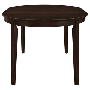 English Elm Cappuccino Hardwood Oval Extendable Dining Table Seats Four to Six in Contemporary Style B2777P536420