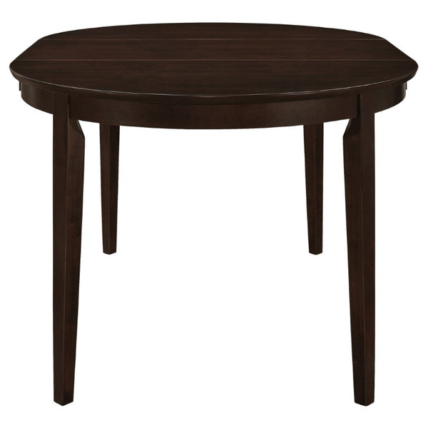 English Elm Cappuccino Hardwood Oval Extendable Dining Table Seats Four to Six in Contemporary Style B2777P536420