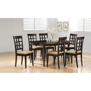 English Elm Cappuccino Hardwood Oval Extendable Dining Table Seats Four to Six in Contemporary Style B2777P536420