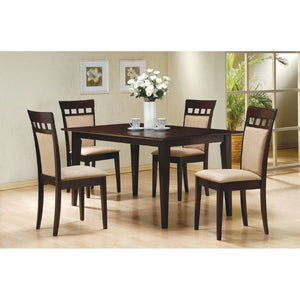 English Elm Beige Microfiber Dining Side Chairs Set of Two with Hardwood Slatted Back Support B2777P536422