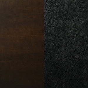 English Elm Black Leatherette Counter Stools Set of Two with Espresso Hardwood Frame B2777P536423