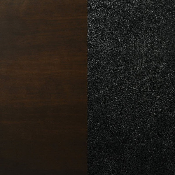 English Elm Black Leatherette Counter Stools Set of Two with Espresso Hardwood Frame B2777P536423