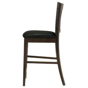 English Elm Black Leatherette Counter Stools Set of Two with Espresso Hardwood Frame B2777P536423