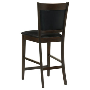 English Elm Black Leatherette Counter Stools Set of Two with Espresso Hardwood Frame B2777P536423