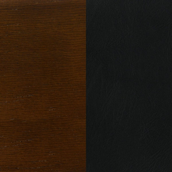 English Elm Chestnut Finish Swivel Barstools Set of 2 Hardwood Frame with Leatherette Seats B2777P536427