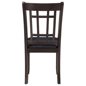 English Elm Espresso Hardwood Lattice Back Dining Chairs with Faux Leather Seats Set of Two B2777P536428