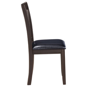 English Elm Espresso Hardwood Lattice Back Dining Chairs with Faux Leather Seats Set of Two B2777P536428