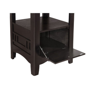 English Elm Hester Extendable Counter Height Dining Table in Rich Hardwood for Modern Kitchens Espresso B2777P536430