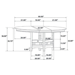 English Elm Hester Extendable Counter Height Dining Table in Rich Hardwood for Modern Kitchens Espresso B2777P536430