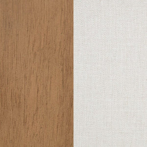 English Elm Beige Wingback Dining Chair Tufted Fabric Nailhead Trim Rubberwood Legs Farmhouse B2777P536432