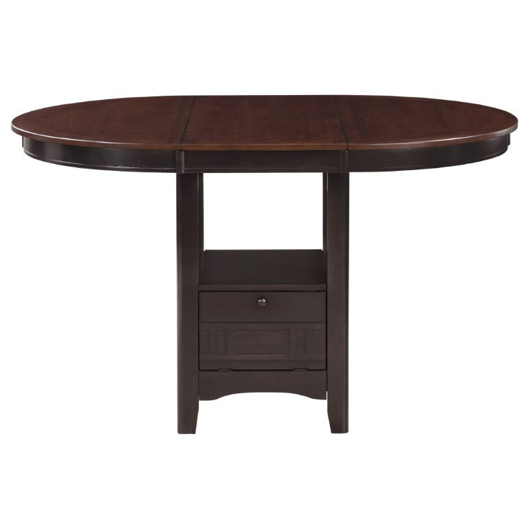 English Elm Hester Extendable Counter Height Dining Table in Rich Hardwood for Modern Kitchens Chestnut B2777P536433