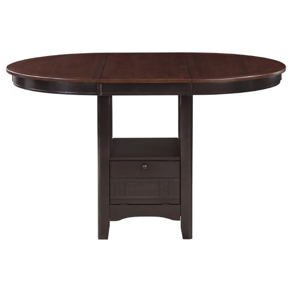 English Elm Hester Extendable Counter Height Dining Table in Rich Hardwood for Modern Kitchens Chestnut B2777P536433