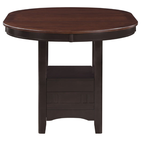 English Elm Hester Extendable Counter Height Dining Table in Rich Hardwood for Modern Kitchens Chestnut B2777P536433
