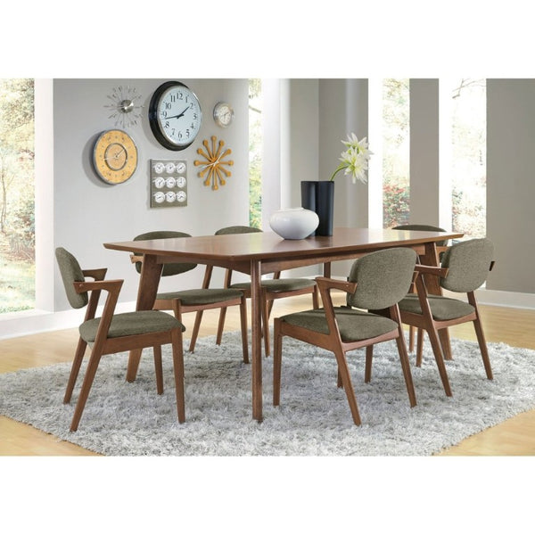 English Elm Dark Walnut Floating Seatback Dining Chairs Mid-Century Sculptural Hardwood Set Brown B2777P536434