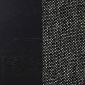 English Elm Yorkshire Mid-Century Charcoal Fabric Dining Armchair Set for Refined Gatherings B2777P536436