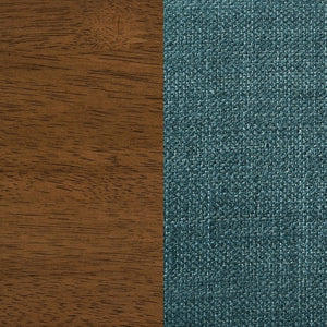 English Elm Conifer Upholstered Dining Side Chairs Set of 2 with Rubberwood Legs Tailored Style Teal Blue B2777P536437