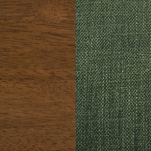 English Elm Conifer Upholstered Dining Side Chairs Set of 2 with Rubberwood Legs Tailored Style Green B2777P536438
