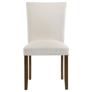 English Elm Conifer Upholstered Dining Side Chairs Set of 2 with Rubberwood Legs Tailored Style Beige B2777P536441