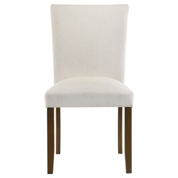 English Elm Conifer Upholstered Dining Side Chairs Set of 2 with Rubberwood Legs Tailored Style Beige B2777P536441