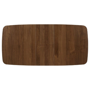 English Elm Carson Carrington Walnut Veneer Extension Dining Table Mid Century Modern Hardwood B2777P536443