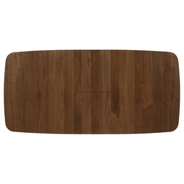 English Elm Carson Carrington Walnut Veneer Extension Dining Table Mid Century Modern Hardwood B2777P536443