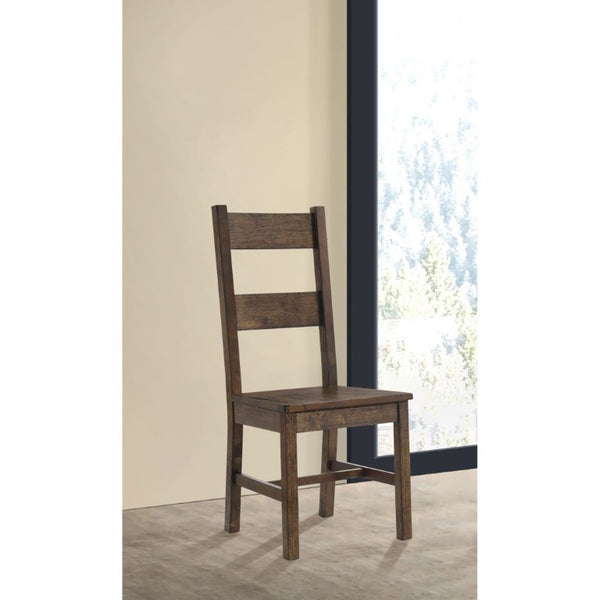 English Elm Rustic Hardwood Ladder Back Dining Chairs Farmhouse High Set of Two B2777P536445