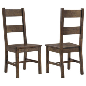English Elm Rustic Hardwood Ladder Back Dining Chairs Farmhouse High Set of Two B2777P536445