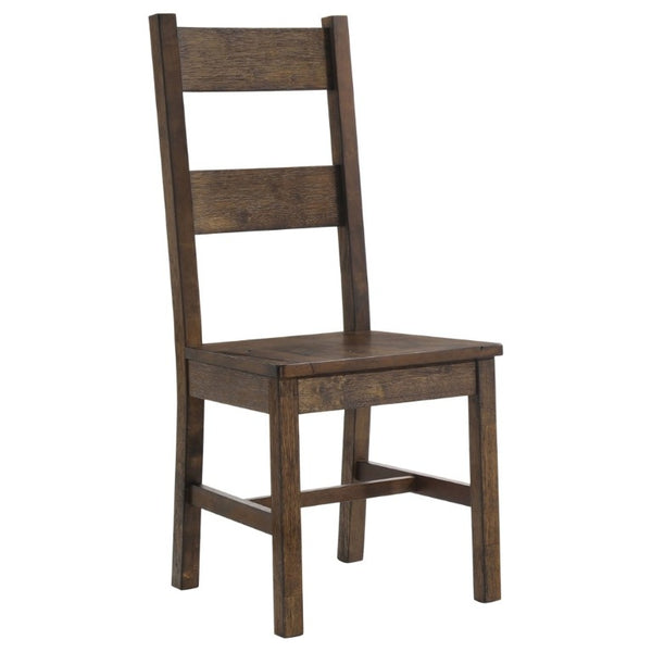 English Elm Rustic Hardwood Ladder Back Dining Chairs Farmhouse High Set of Two B2777P536445