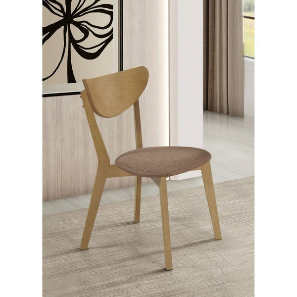 English Elm Carson Hardwood Dining Side Chairs Mid Century Modern Set of Two Walnut Finish B2777P536449
