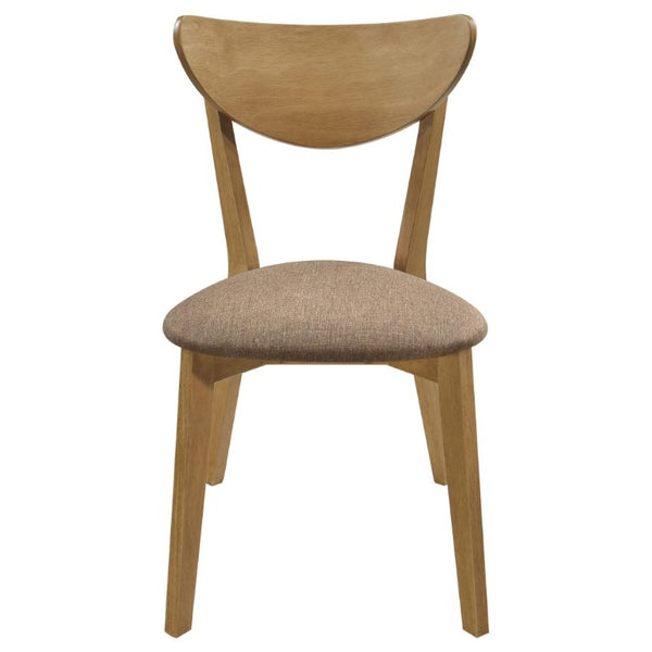 English Elm Carson Hardwood Dining Side Chairs Mid Century Modern Set of Two Walnut Finish B2777P536449