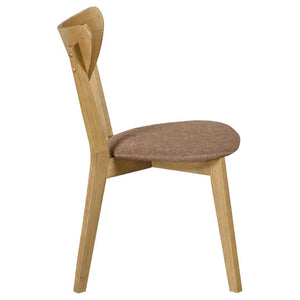 English Elm Carson Hardwood Dining Side Chairs Mid Century Modern Set of Two Walnut Finish B2777P536449