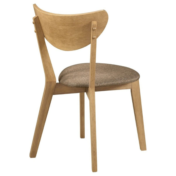 English Elm Carson Hardwood Dining Side Chairs Mid Century Modern Set of Two Walnut Finish B2777P536449
