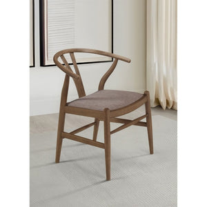 English Elm Guinea Walnut Hardwood Wishbone Side Chairs Set of 2 for Casual Dining Spaces B2777P536450