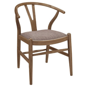 English Elm Guinea Walnut Hardwood Wishbone Side Chairs Set of 2 for Casual Dining Spaces B2777P536450