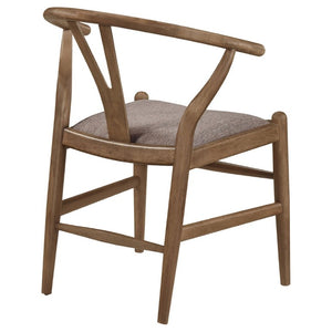 English Elm Guinea Walnut Hardwood Wishbone Side Chairs Set of 2 for Casual Dining Spaces B2777P536450