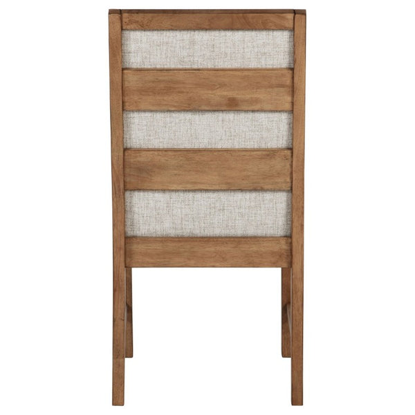 English Elm Survista Ladder Back Rubberwood Dining Chairs with Oatmeal Seat Cushions Set of 2 B2777P536452