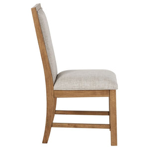 English Elm Survista Ladder Back Rubberwood Dining Chairs with Oatmeal Seat Cushions Set of 2 B2777P536452