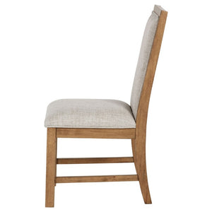 English Elm Survista Ladder Back Rubberwood Dining Chairs with Oatmeal Seat Cushions Set of 2 B2777P536452