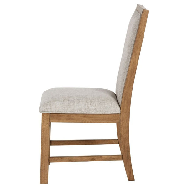 English Elm Survista Ladder Back Rubberwood Dining Chairs with Oatmeal Seat Cushions Set of 2 B2777P536452