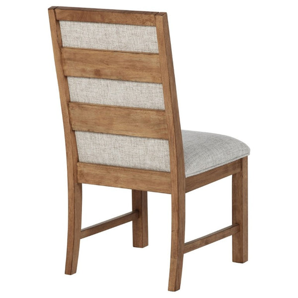 English Elm Survista Ladder Back Rubberwood Dining Chairs with Oatmeal Seat Cushions Set of 2 B2777P536452