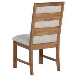 English Elm Survista Ladder Back Rubberwood Dining Chairs with Oatmeal Seat Cushions Set of 2 B2777P536452