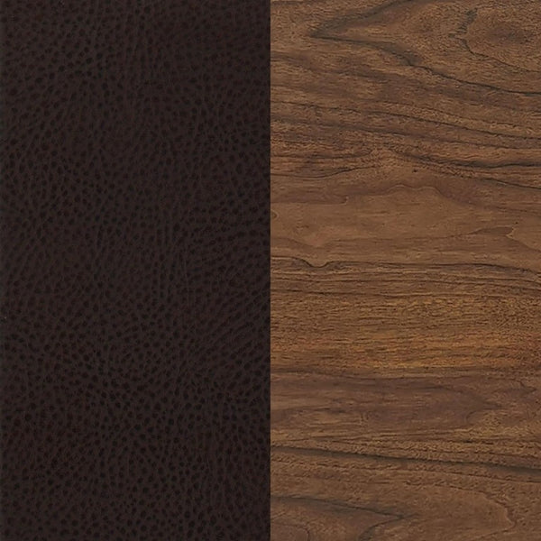 English Elm Dewey Mid-Century Counter Chairs Set of 2 Faux Leather Walnut Frame Kitchen B2777P536456